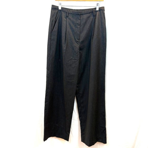 NWTs Unsubscribed Lined Wool Blend Women's Trousers Dark Gray Size 8